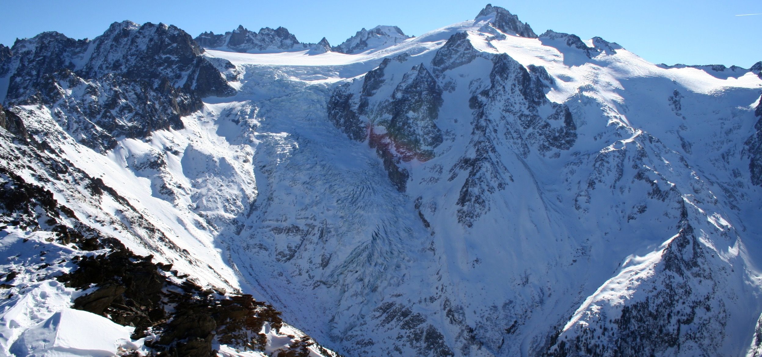 Le plateau du Trient et l’Aiguille du Tour, versant suisse du bassin