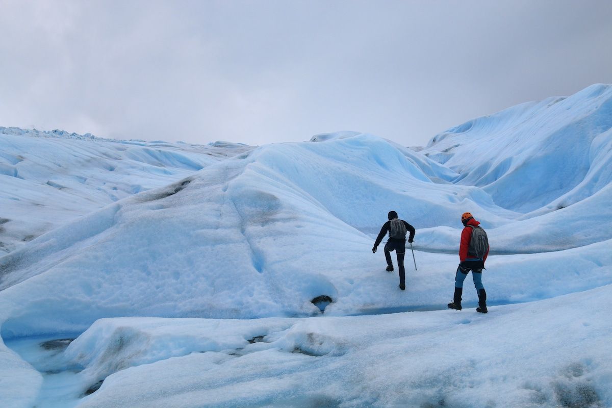 Cordée sur le glacier du Tour au petit matin