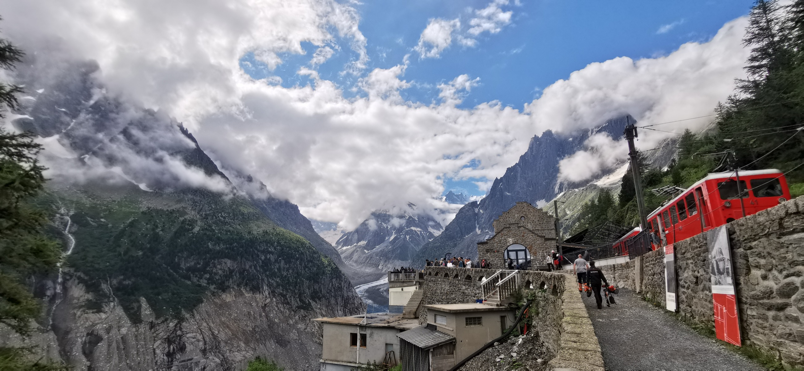 La gare du Montenvers et sa terrasse panoramique